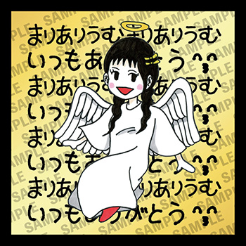 金のまりあステッカー