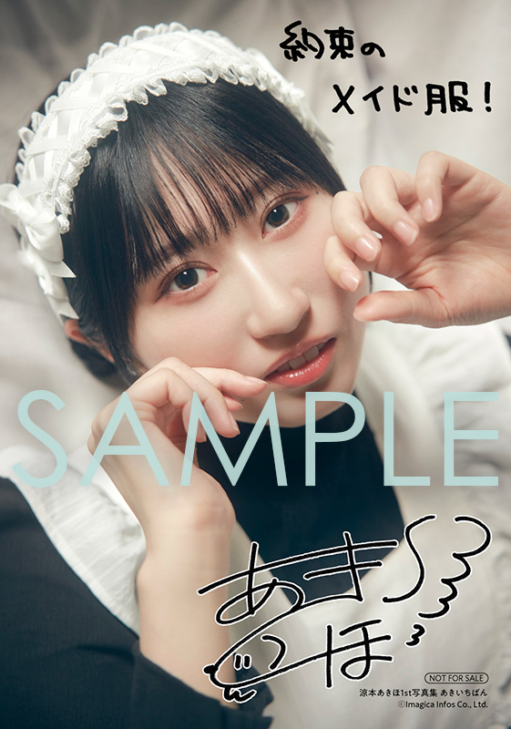 涼本あきほ1st写真集「あきいちばん」ゲーマーズ特典・複製サイン&コメント入りブロマイドC